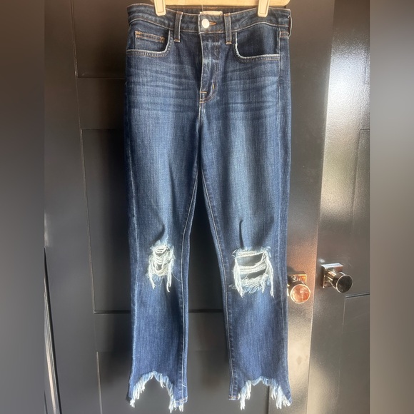 L'AGENCE Denim - L’ AGENCE High line distressed skinny jean with stretch (size 26)